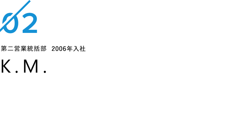 第二営業統括部 2006年入社 K.M
